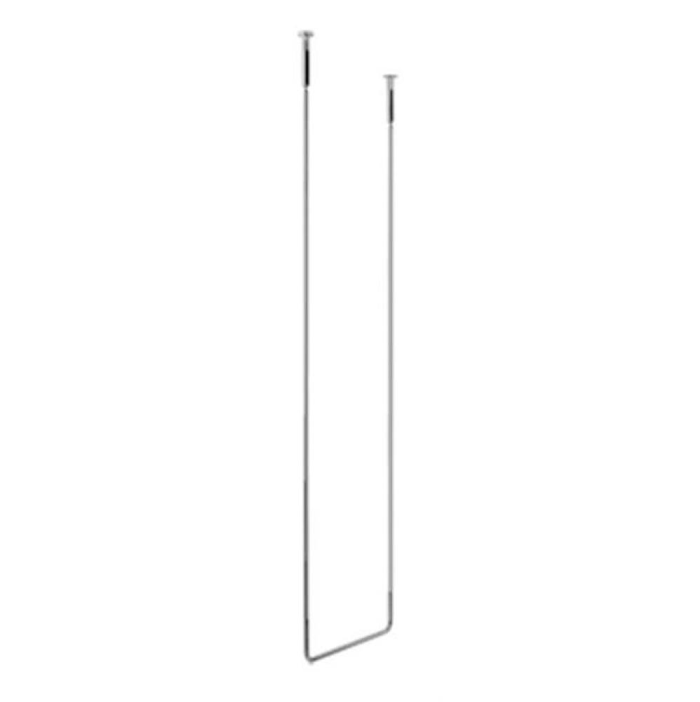 Ceiling mounted towel bar, 18''-1/4” wide X 63” long