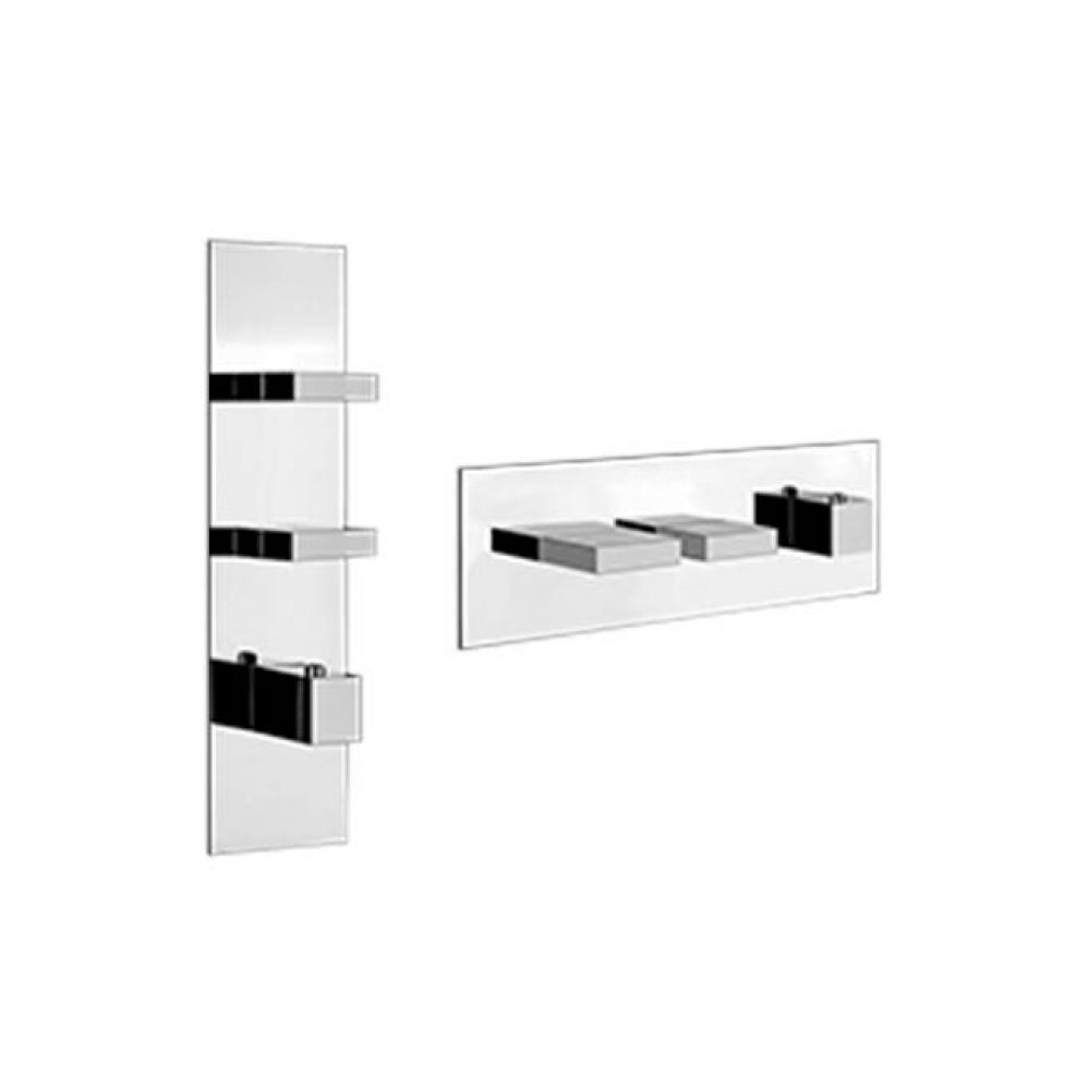 TRIM PARTS ONLY External parts for thermostatic with 2 volume controls