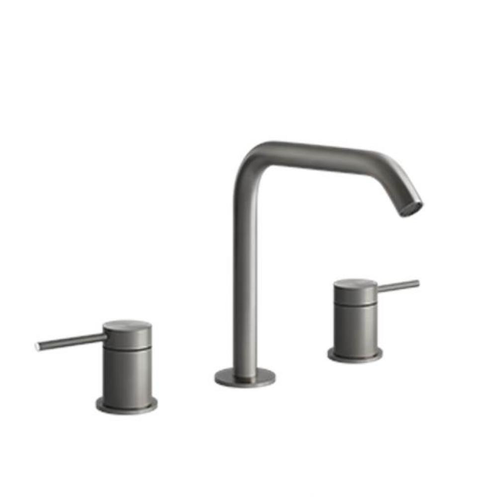 Widespread washbasin mixer without pop-up assembly