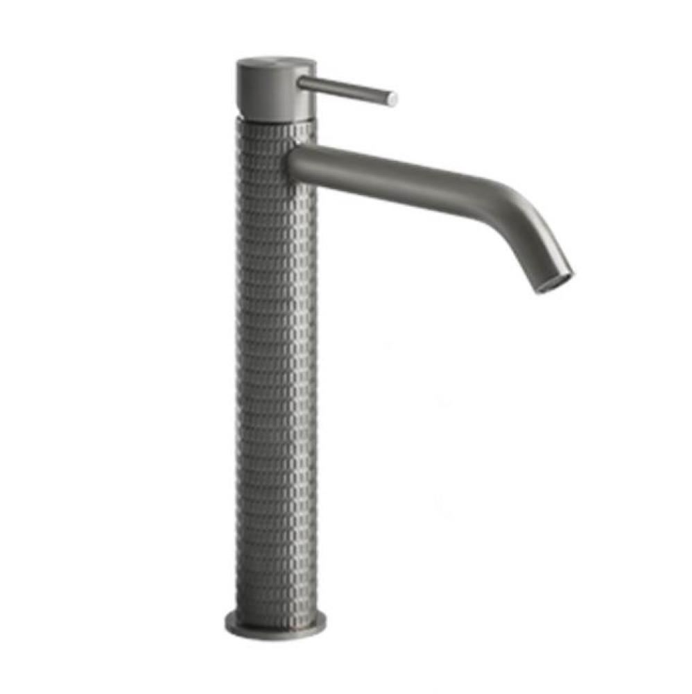 Tall single lever washbasin mixer without pop-up assembly