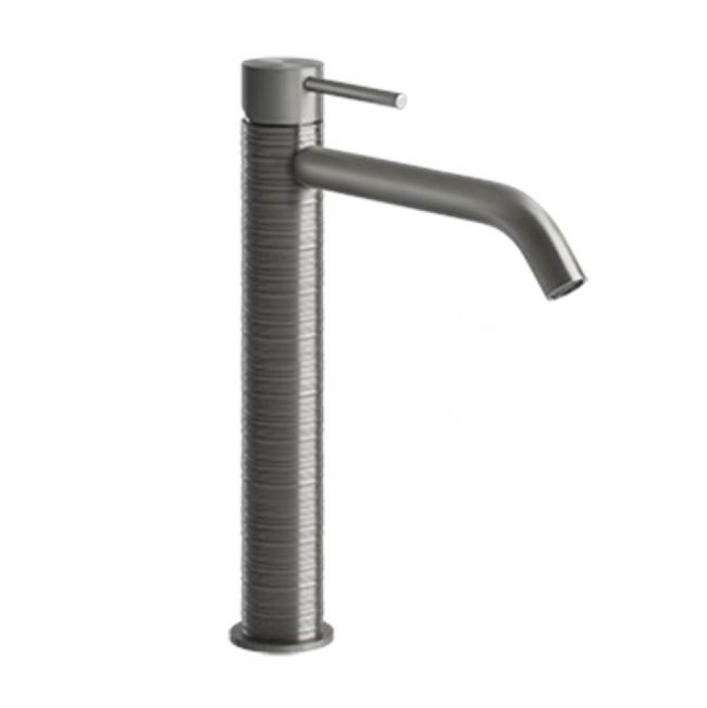 Tall single lever washbasin mixer without pop-up assembly