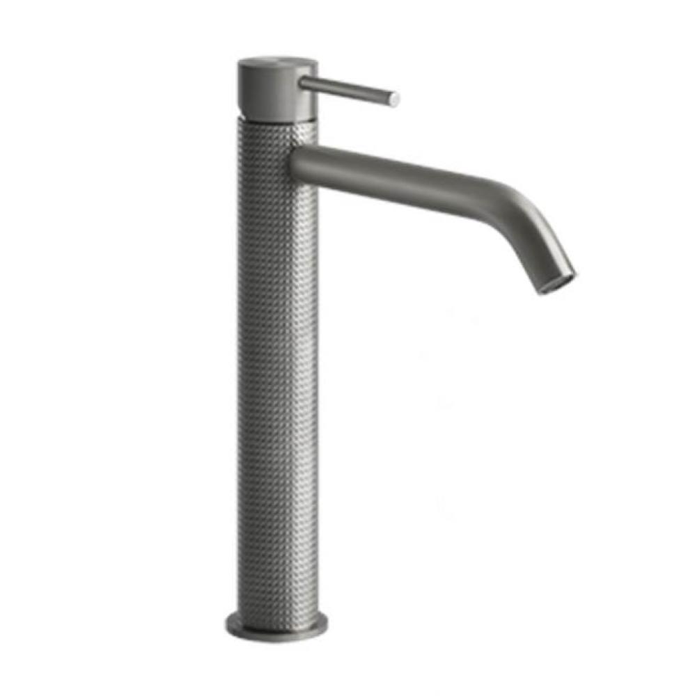 Tall single lever washbasin mixer without pop-up assembly