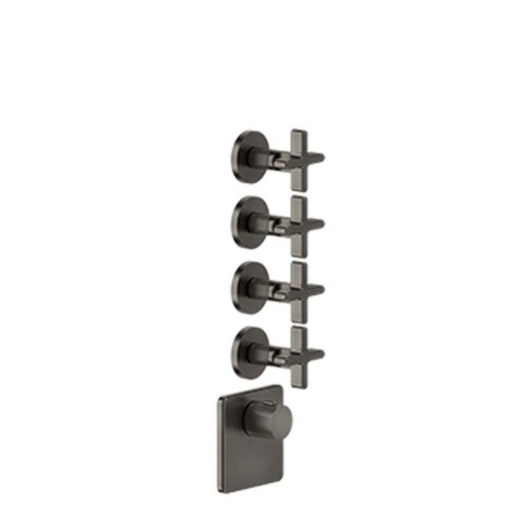 TRIM PARTS ONLY External parts for thermostatic with 4 volume controls