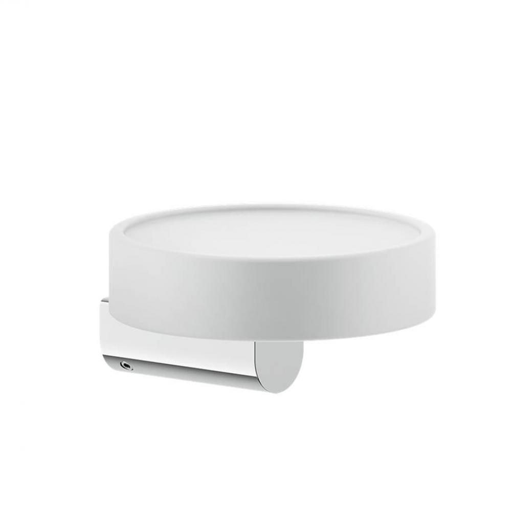 Wall-mounted soap dish, white