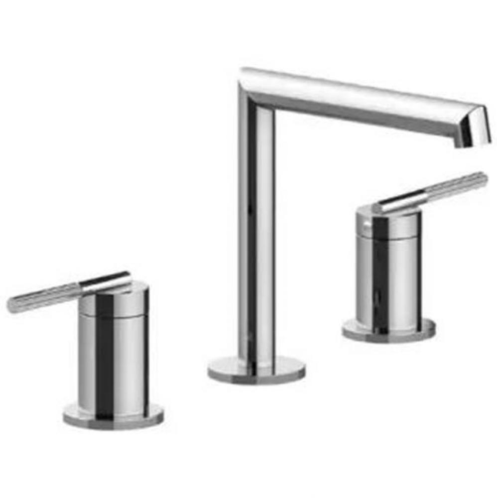 Widespread washbasin mixer without pop-up assembly