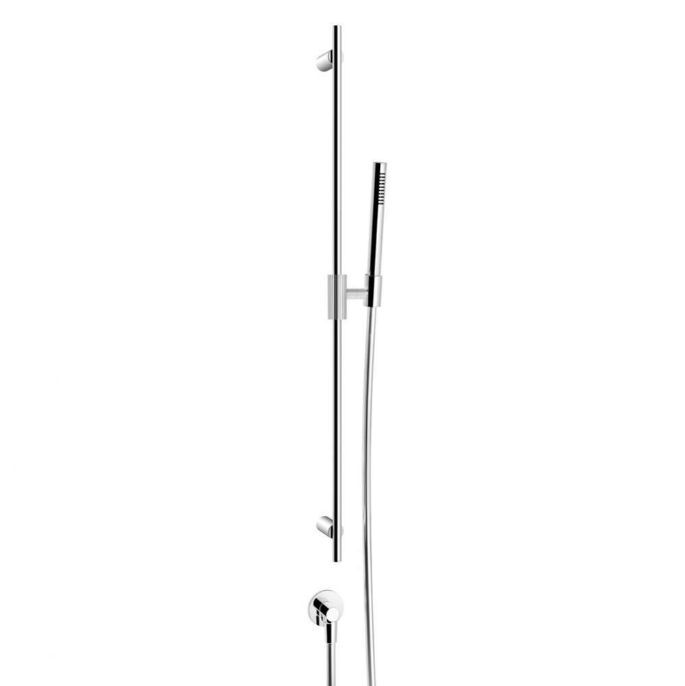 Handshower and adjustable sliding rail set. RIGATO