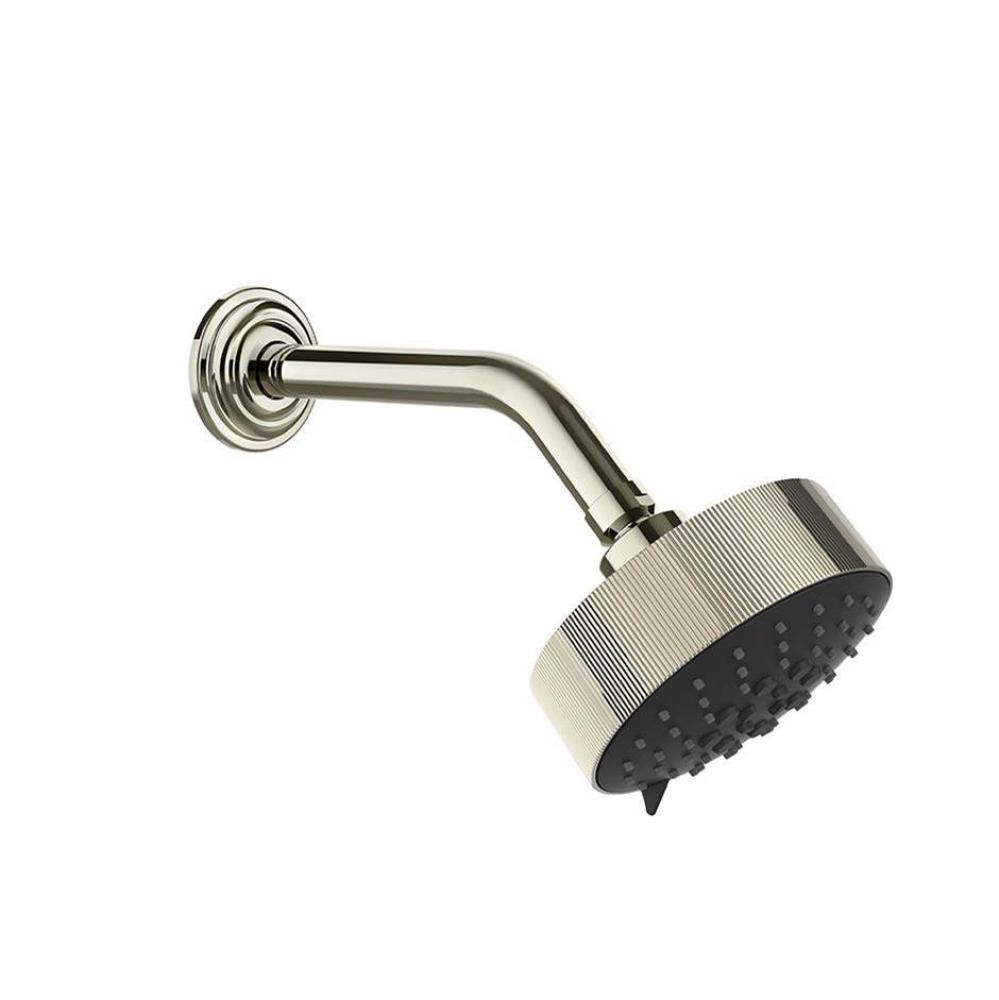 Wall-mounted adjustable multi-function shower head with arm: