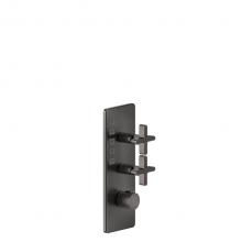 Gessi 58240-031 - TRIM PARTS ONLY External parts for 5-way thermostatic diverter with volume control - Cross Handles