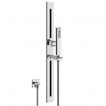 Gessi 48144-031 - Handshower And Adjustable Sliding Rail Set, Adjustable Bar, Adjustable Hook, 59'' Flex H