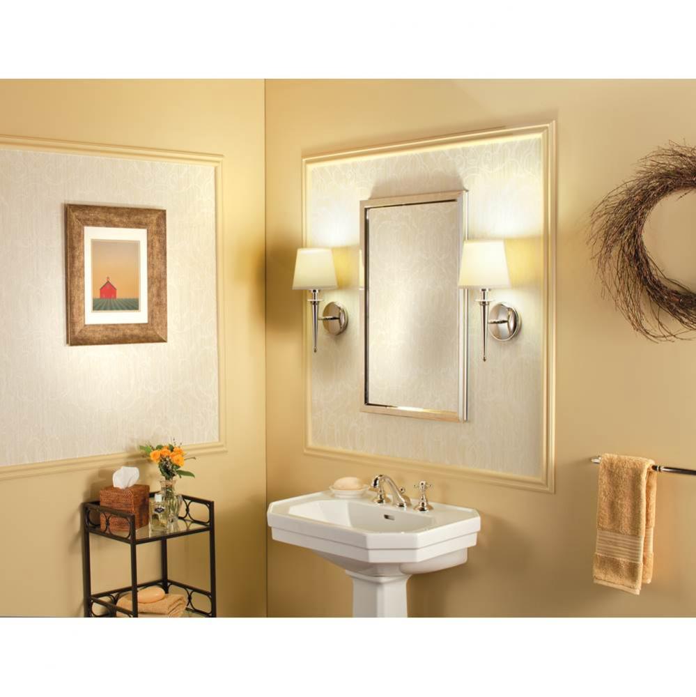 Trinity 20'' x 30'' Decorative Framed Mirror in Brushed Bronze