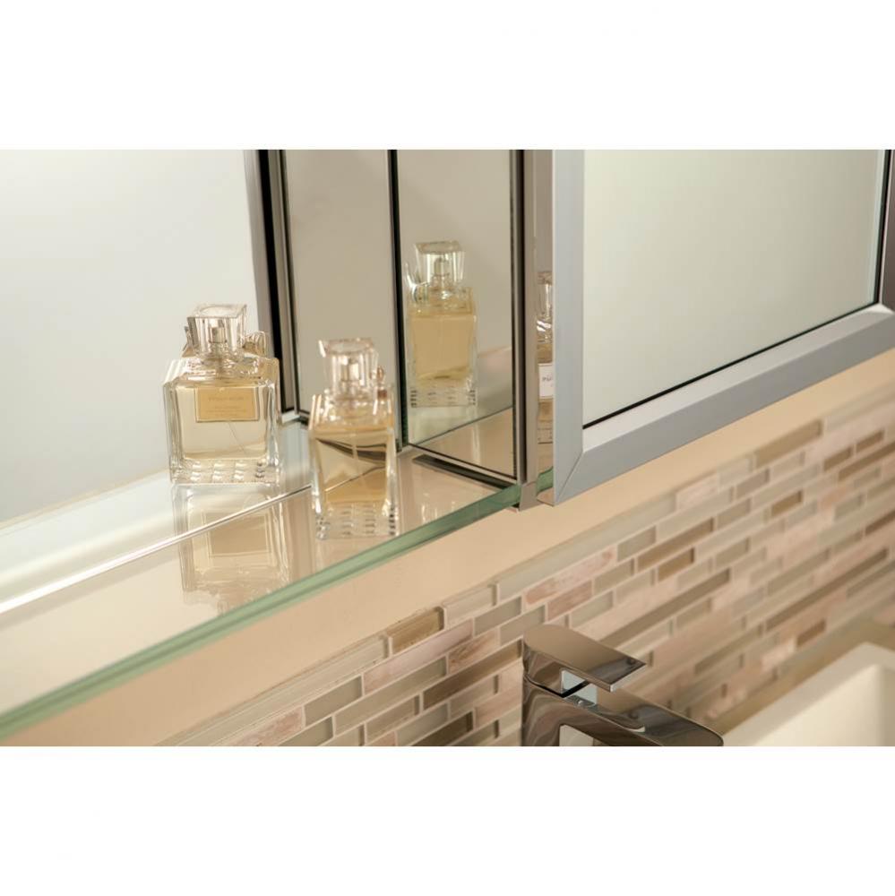 Center Mirror Glass Shelf 24'' W x 6'' Deep