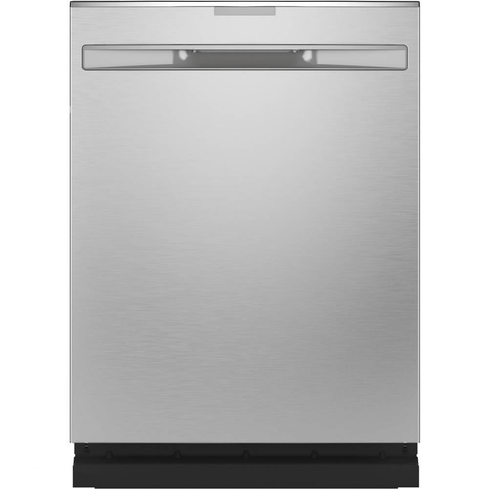 GE Profile Stainless Steel Interior Fingerprint Resistant Dishwasher with Hidden Controls