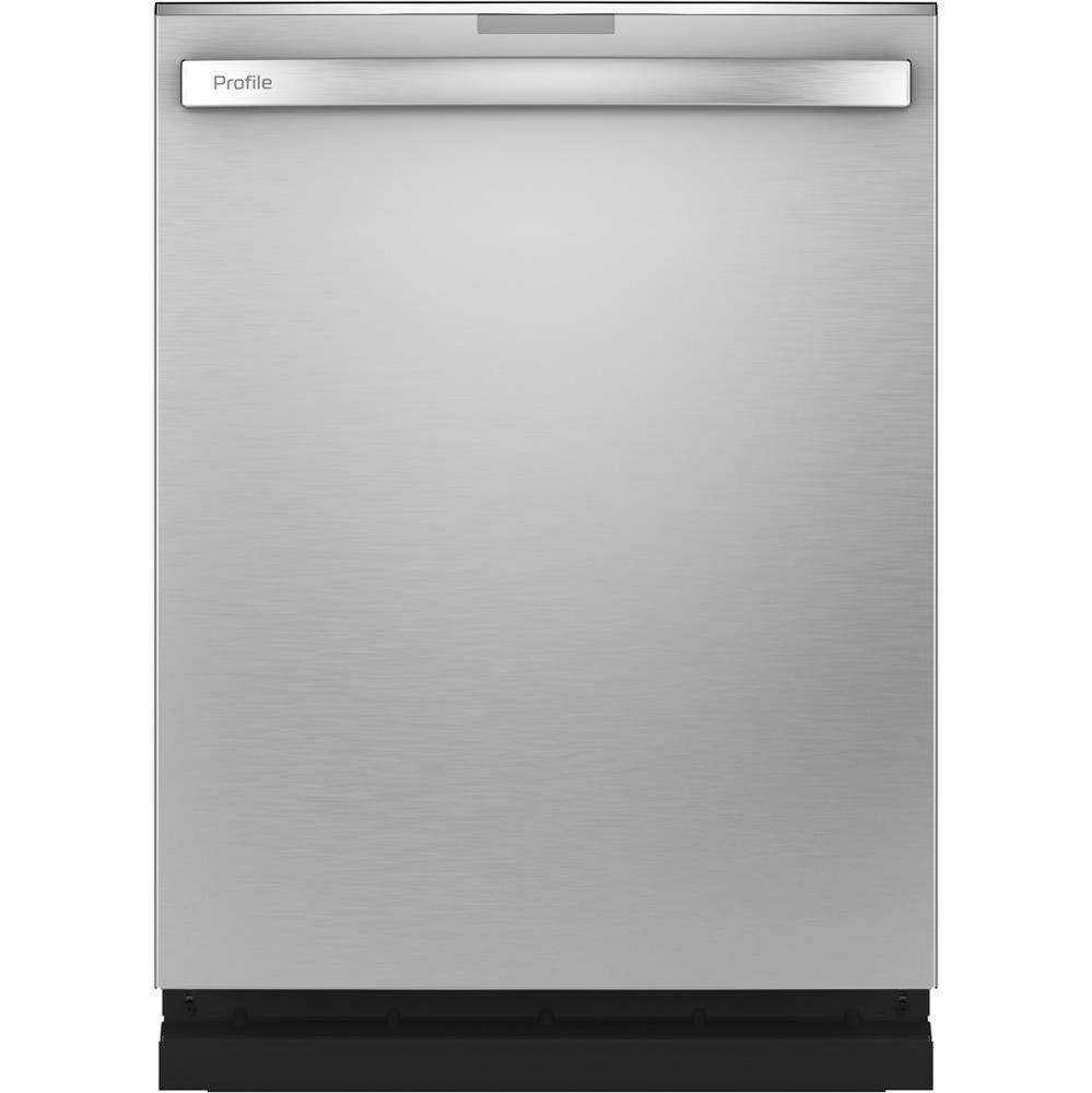 GE Profile Smart Stainless Steel Interior Fingerprint Resistant Dishwasher with Hidden Controls