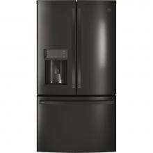 GE Profile Series PYD22KBLTS - GE Profile Series 22.1 Cu. Ft. Counter-Depth French-Door Refrigerator with Door In Door and Hands-