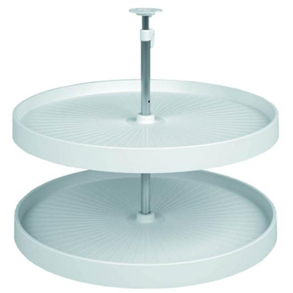 Lazy Susan Fl Rnd Set 2 Shlf Pl Wh 18