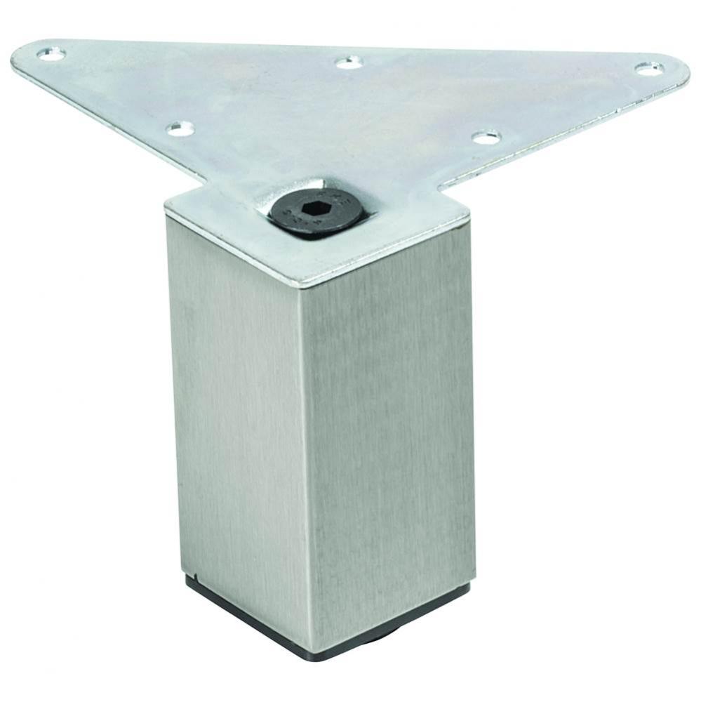 Furn Foot Square 100Mm Height Bru St