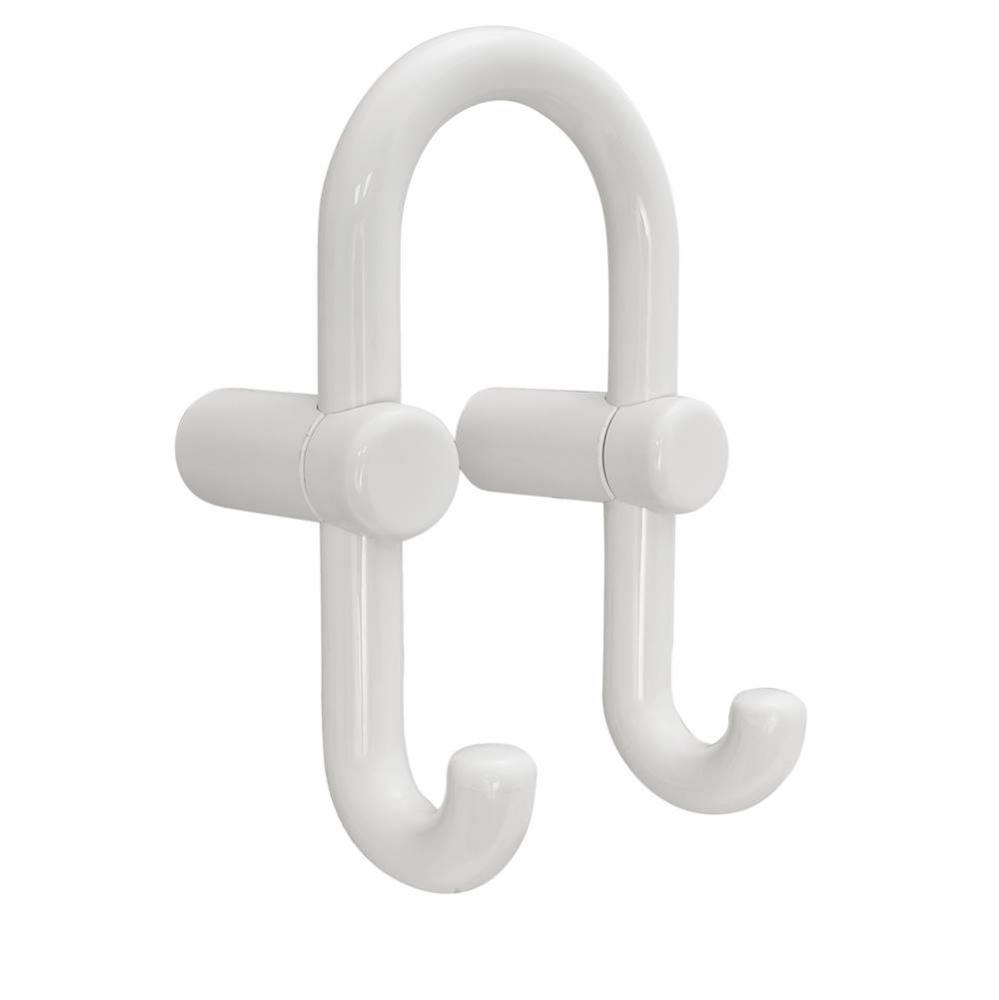 Wall Mtd Dbl Hook Pa Pure White 165X87Mm