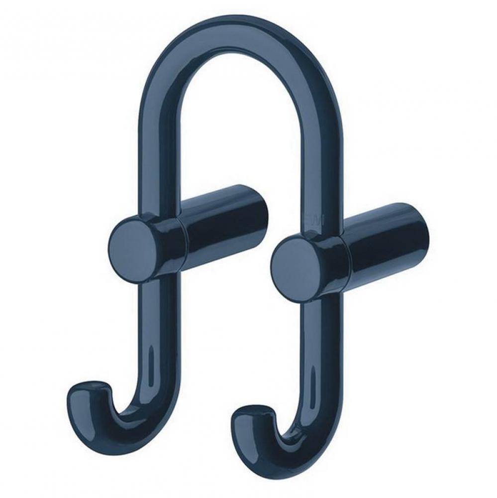 Wall Mtd Dbl Hook Pa Steel Blue 165X87Mm