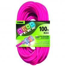 Hafele 008.74.207 - Extension Cord Hi-Vis Pink 100Ft 12/3