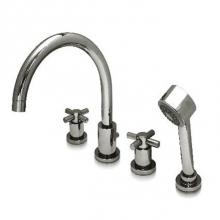 Harrington Brass Works 17-402-17-026 - Metro Deck Tub Set W/ Diverter In Spout W/ Hand