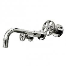 Harrington Brass Works 17-777T-17W-026 - Metro Wall Mounted Widespread Lavatory Faucet.Drain Not