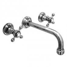 Harrington Brass Works 20-777T-20-026 - Victorian Wall Mounted Widespread Lavatory Faucet.Drain Not