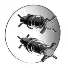 Harrington Brass Works 32-386N3T-59-GRP2 - Chelsea -Thermostatic Trim With Solid Brass Round Plate With Two