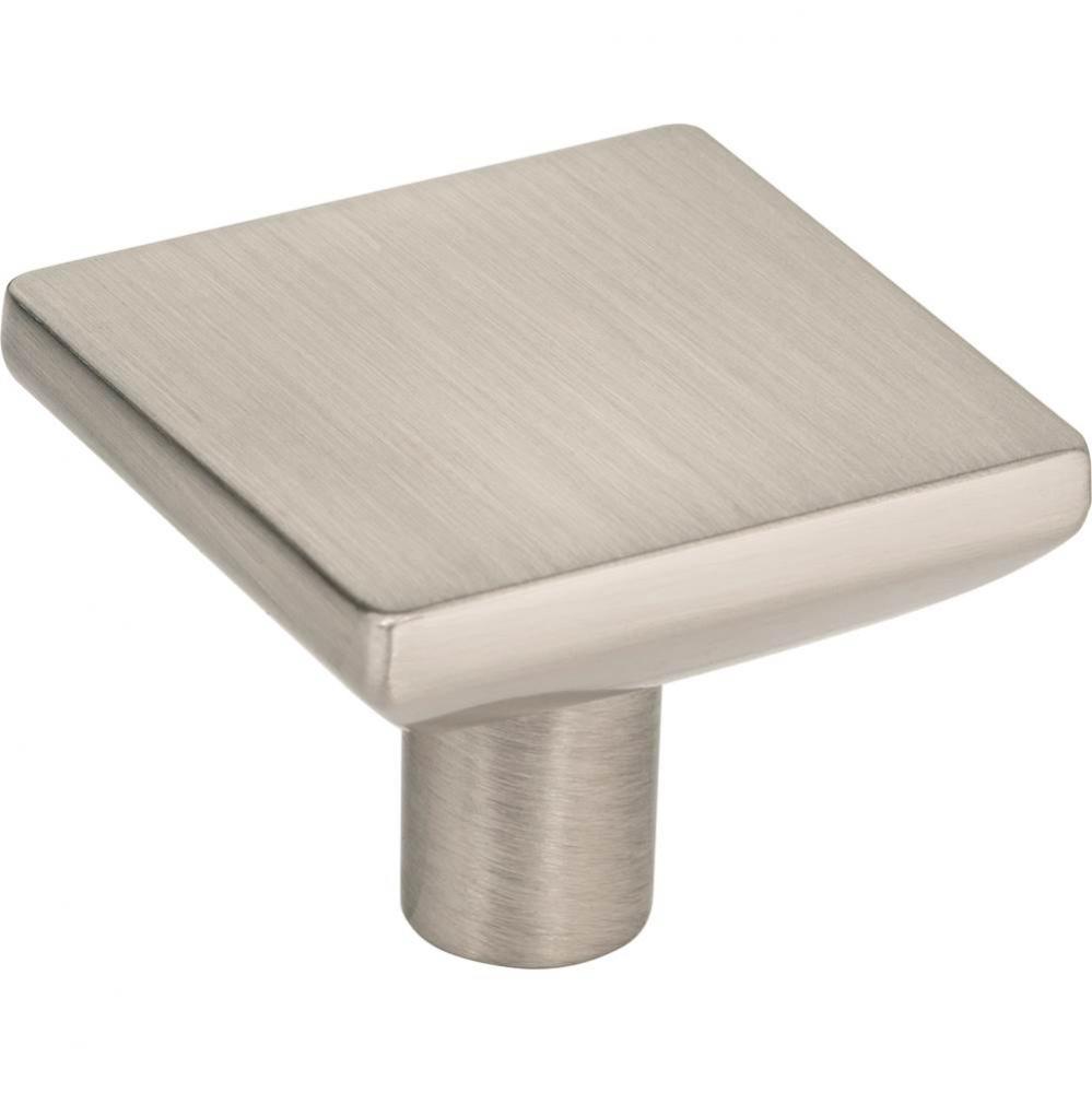 1-5/8'' Overall Length Satin Nickel Walker 1 Square Knob