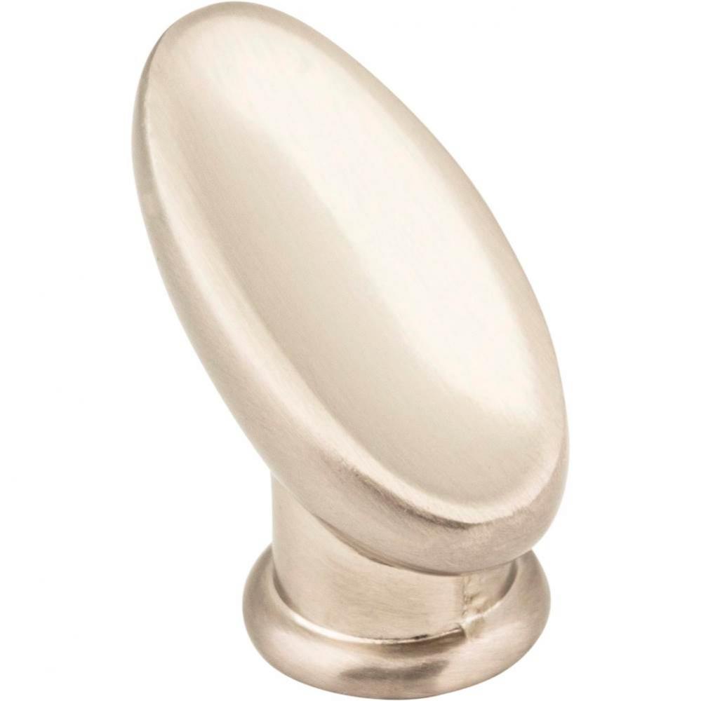 1-1/16'' Overall Length Satin Nickel Oval Capri Cabinet Knob