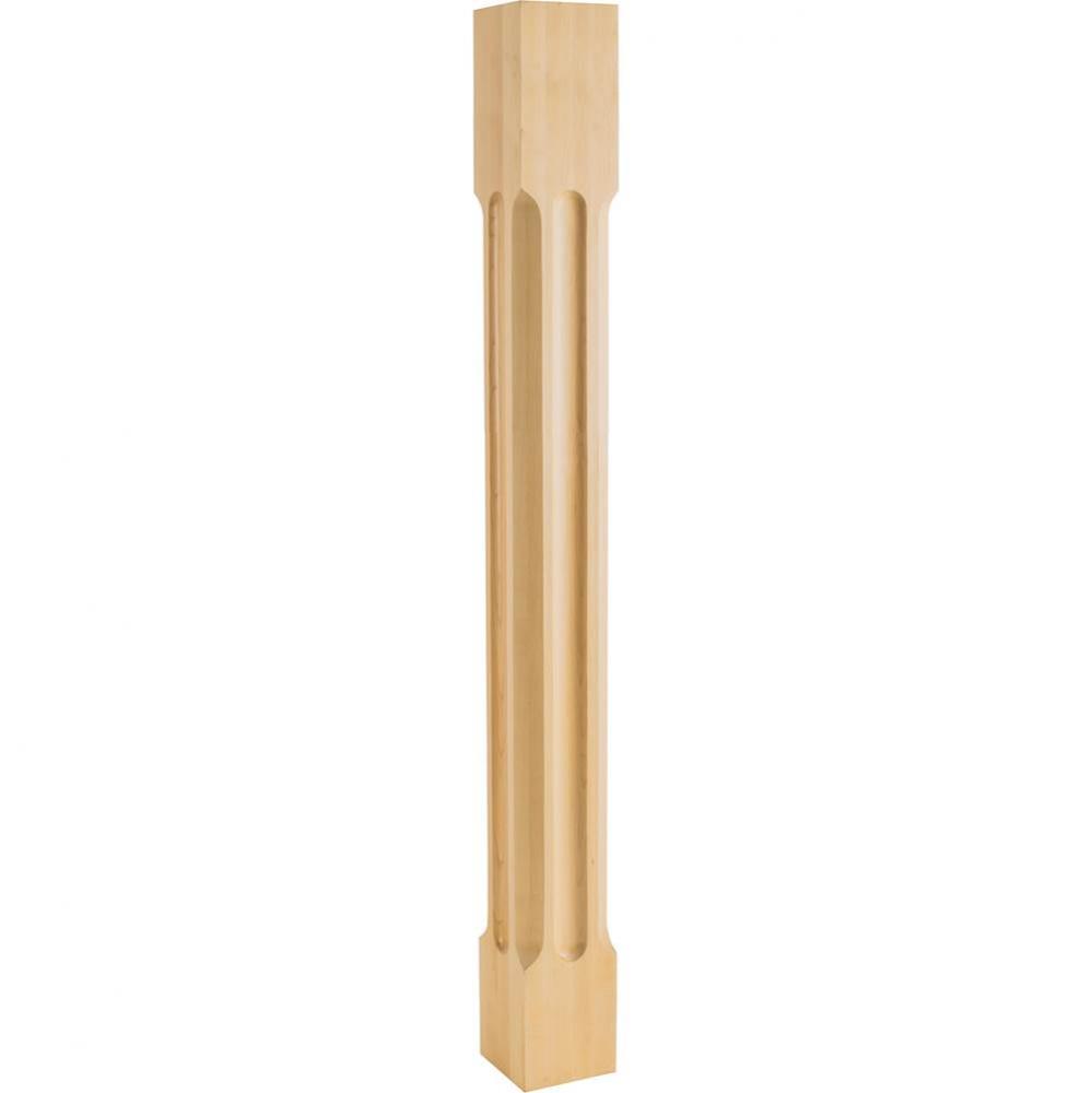 3-1/2'' W x 3-1/2'' D x 35-1/2'' H Rubberwood Scooped Post