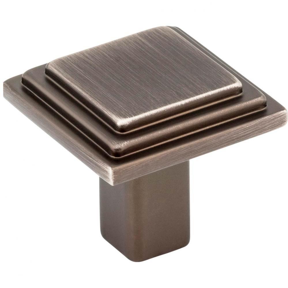 1-1/8'' Overall Length Brushed Pewter Square Calloway Cabinet Knob