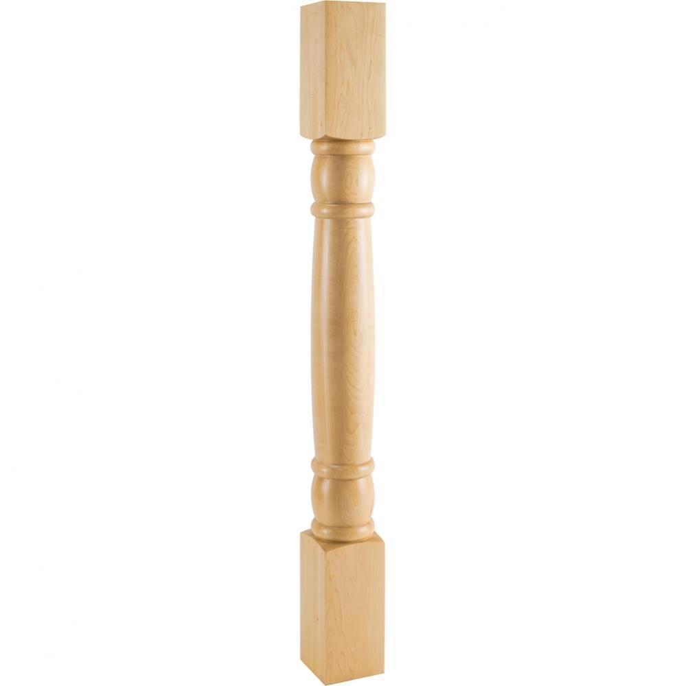 3-1/2'' W x 3-1/2'' D x 35-1/2'' H White Birch Doric Post