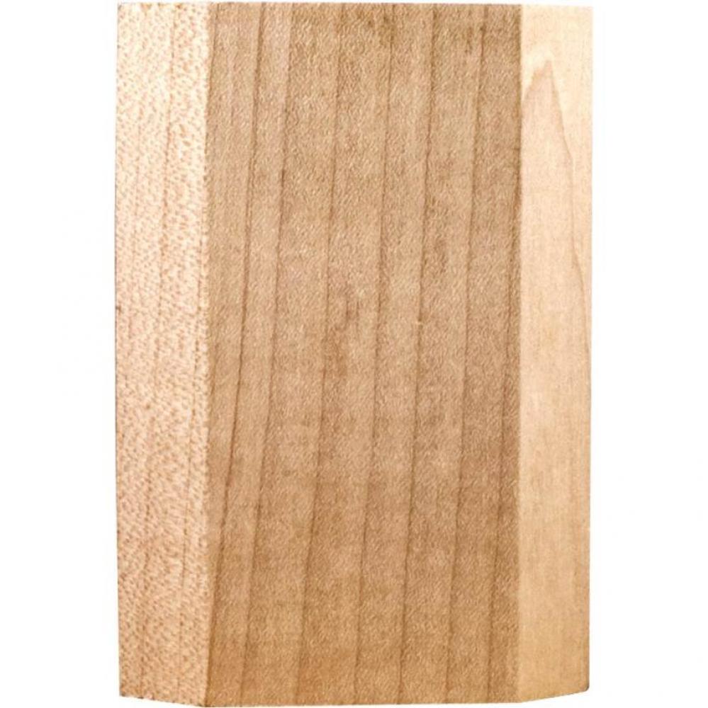 2-3/4'' W x 1'' D x 4'' H Poplar Beveled Transition Block