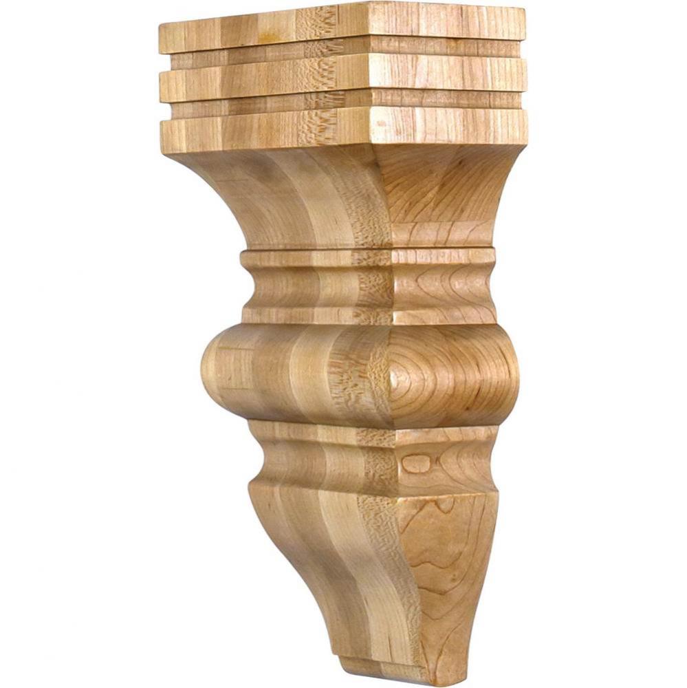 5'' W x 3'' D x 10'' H Cherry Baroque Corbel