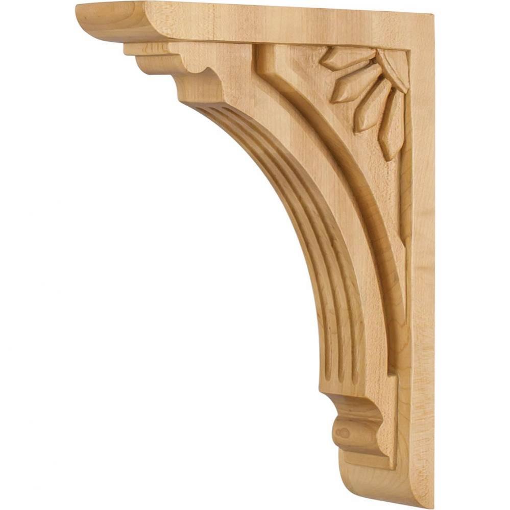 2'' W x 7-5/8'' D x 10'' H Maple Art Deco Corbel