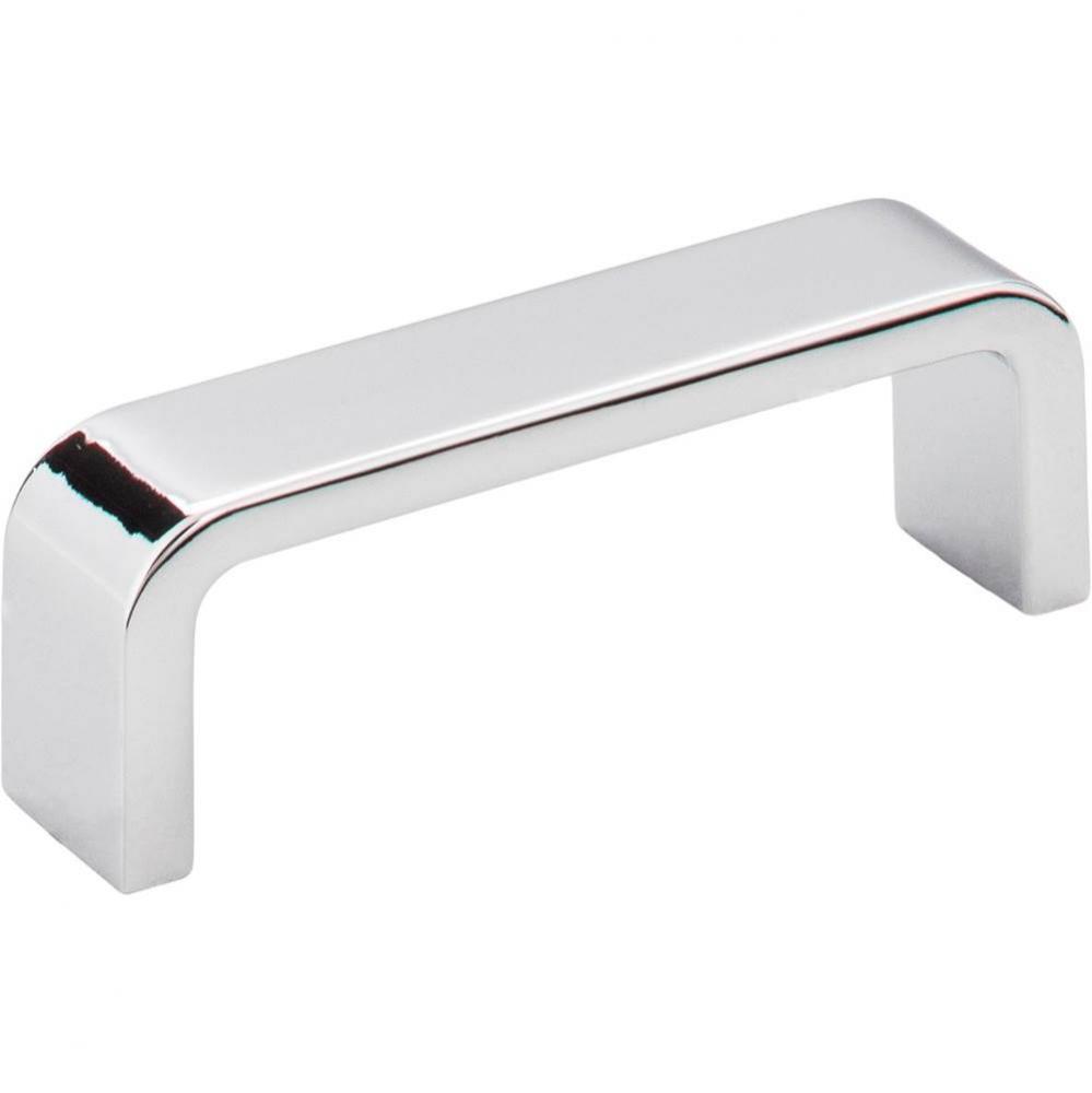 3'' Center-to-Center Polished Chrome Square Asher Cabinet Pull