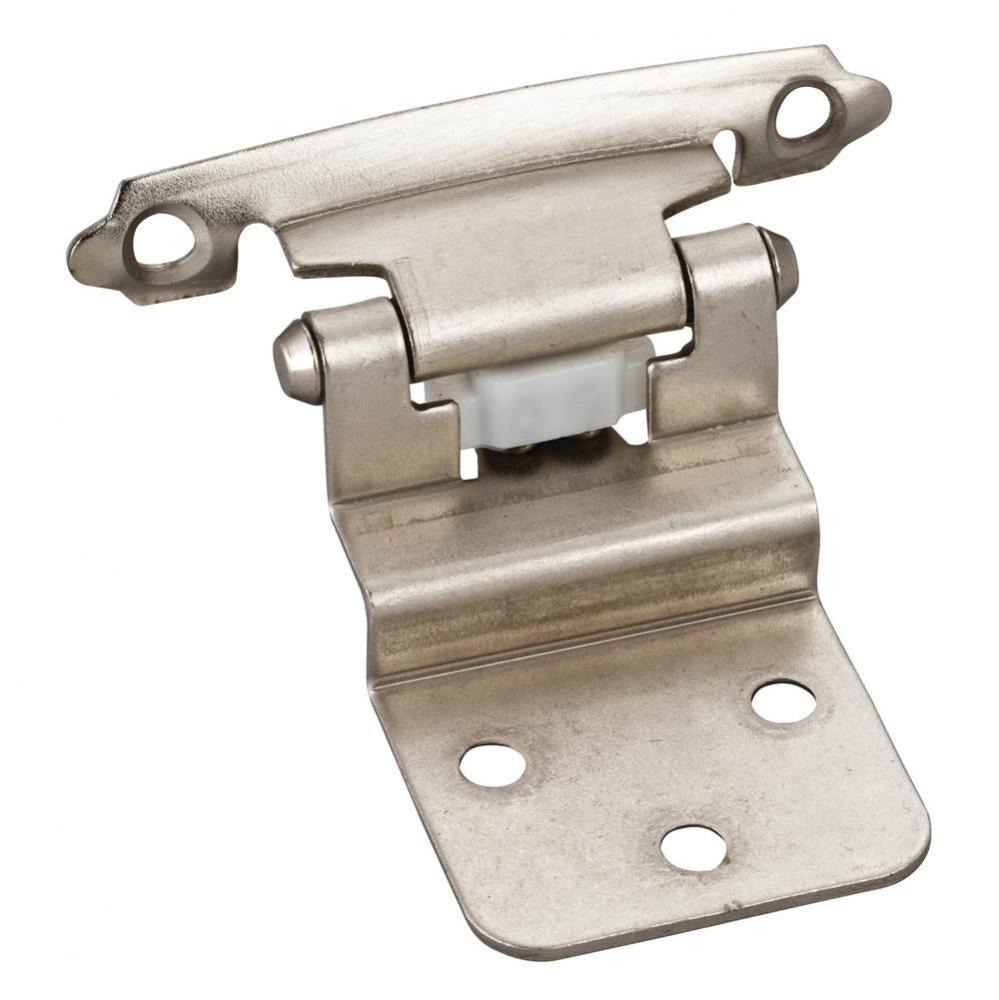 Traditional 3/8'' Inset Hinge with Semi-Concealed Frame Wing - Satin Nickel