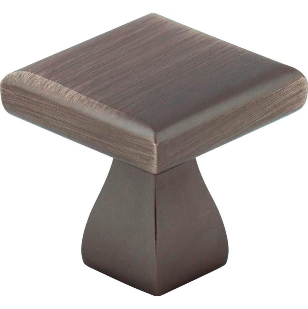 1'' Overall Length Brushed Pewter Square Hadly Cabinet Knob