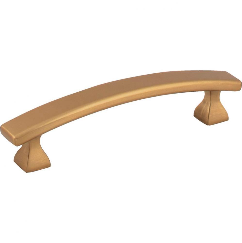 96 mm Center-to-Center Satin Bronze Square Hadly Cabinet Pull