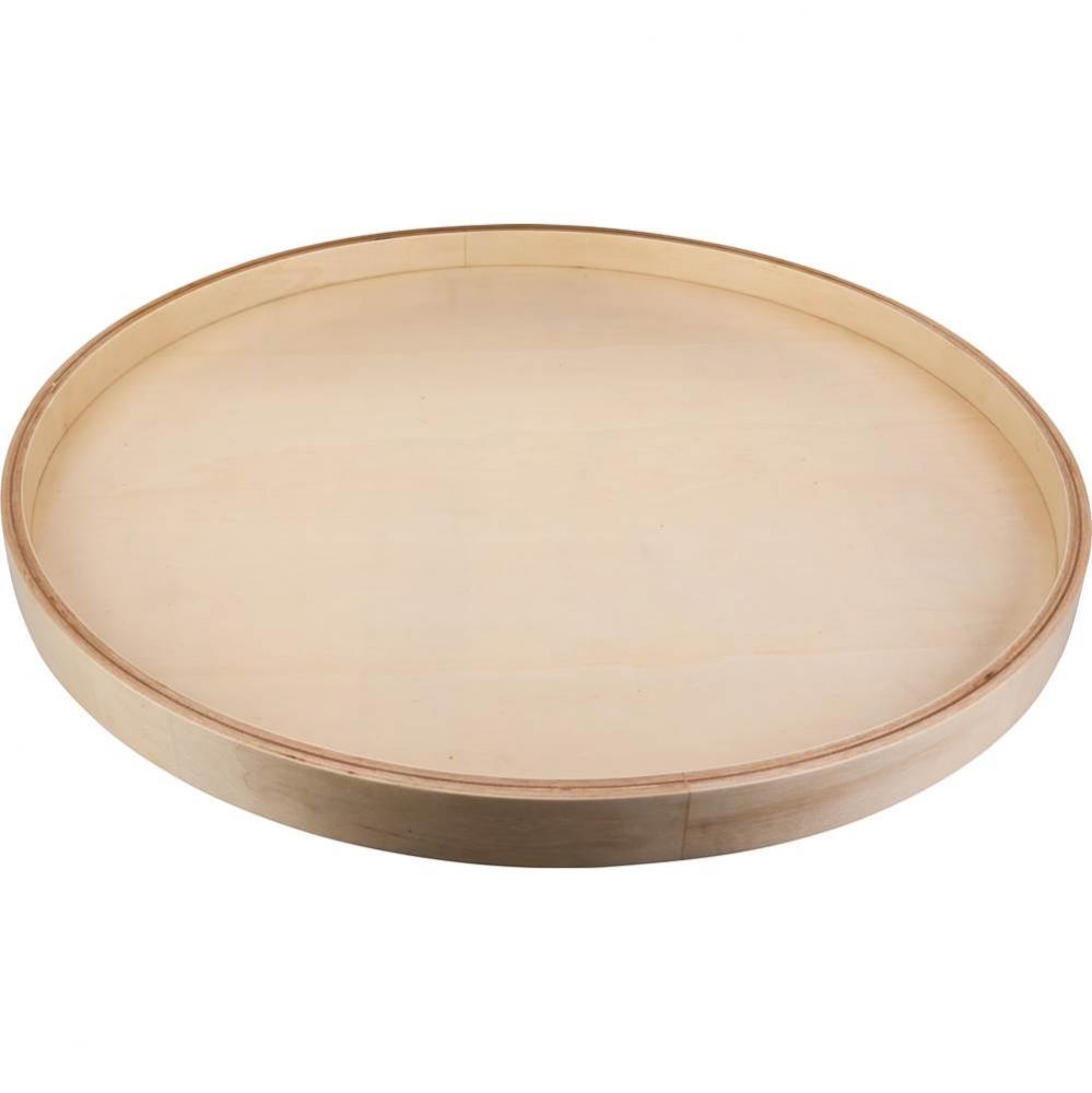 28'' Round Banded Wood Lazy Susan Shelf with Swivel
