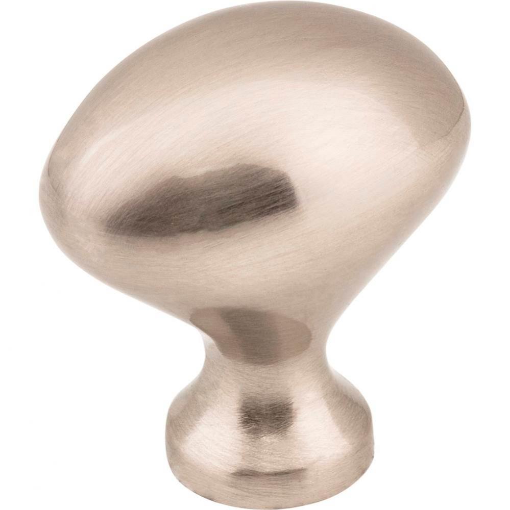 1-1/8'' Overall Length Satin Nickel Oval Merryville Cabinet Knob