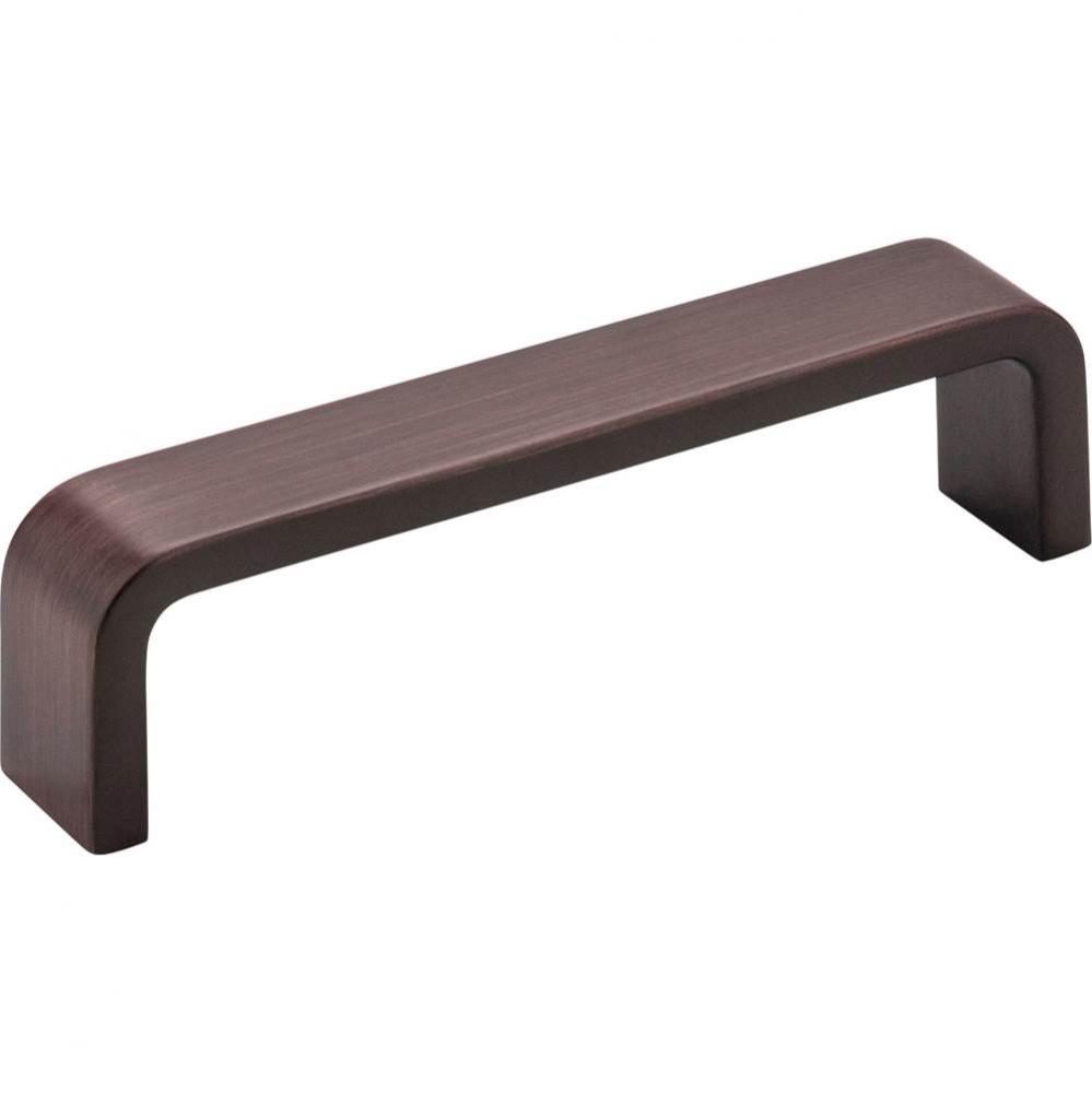 4'' Center-to-Center Brushed Oil Rubbed Bronze Square Asher Cabinet Pull