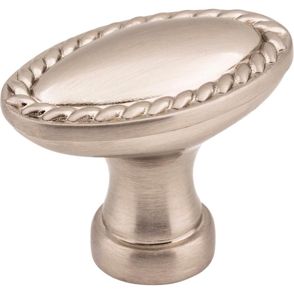 1-3/8'' Overall Length Satin Nickel Oval Rope Detailed Lindos Cabinet Knob