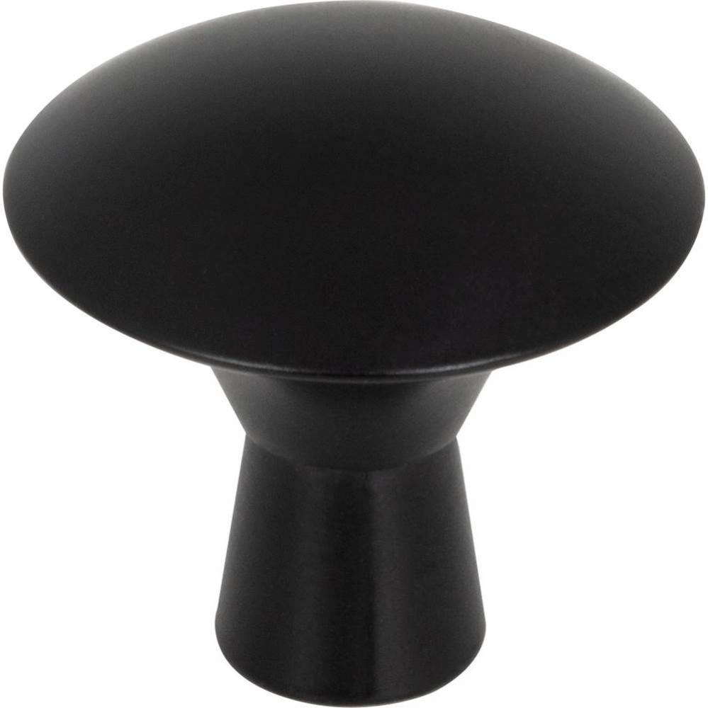 1-1/16'' Diameter Matte Black Zachary Cabinet Mushroom Knob