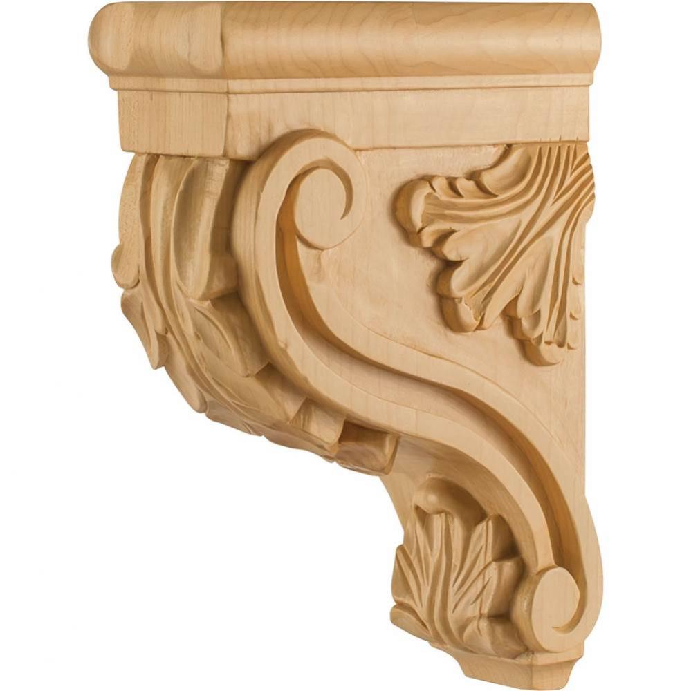 3'' W x 7'' D x 10'' H White Birch Acanthus Corbel