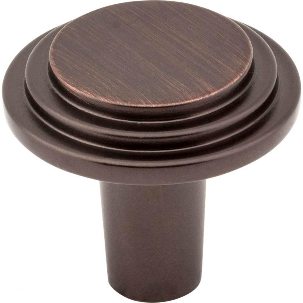 1-1/8'' Diameter Brushed Oil Rubbed Bronze Round Calloway Cabinet Knob