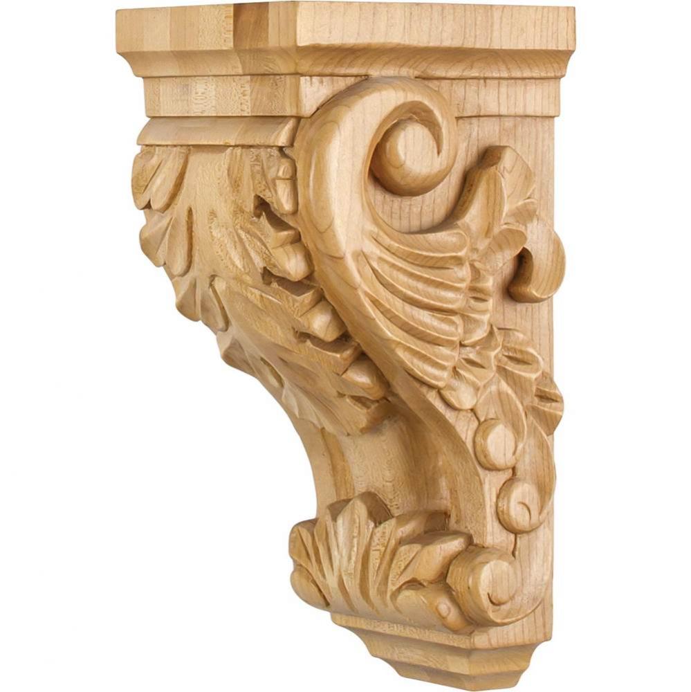 4-1/2'' W x 5'' D x 10'' H Oak Acanthus Corbel
