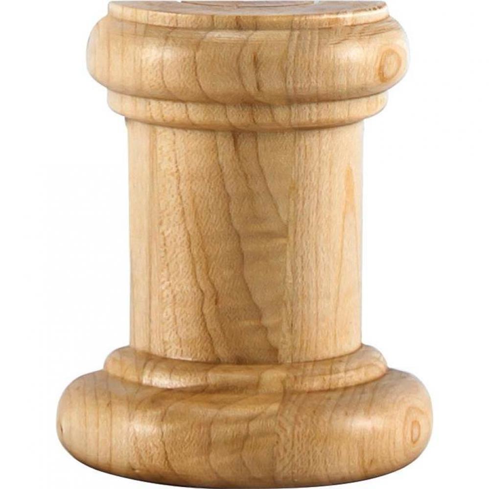 2-1/2'' W x 1-1/4'' D x 3'' H Rubberwood Half Round Spool