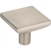 Hardware Resources 827L-SN - 1-5/8'' Overall Length Satin Nickel Walker 1 Square Knob