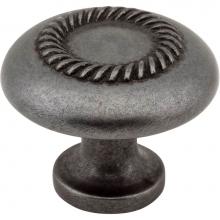 Hardware Resources Z118-DACM - 1-1/4'' Diameter Gun Metal Rope Detailed Cypress Cabinet Mushroom Knob